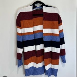 Zcsia Striped Color Block Cardigan Size Small